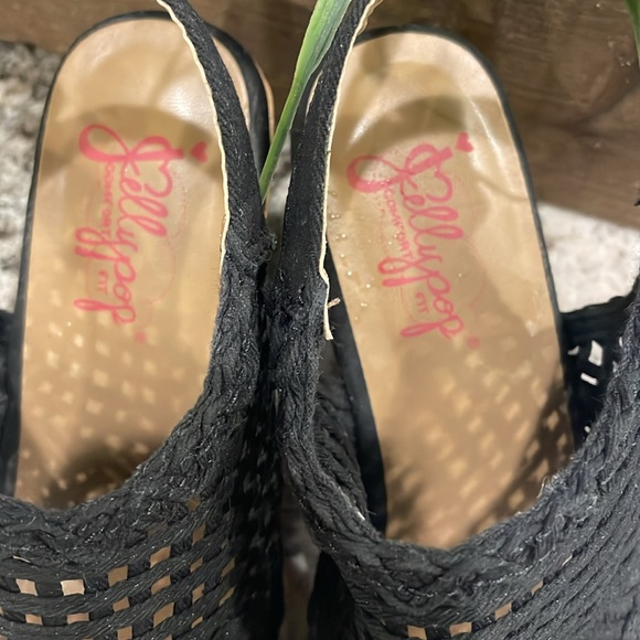 Jelly pop like new Black wedge size 7 - Picture 2 of 3
